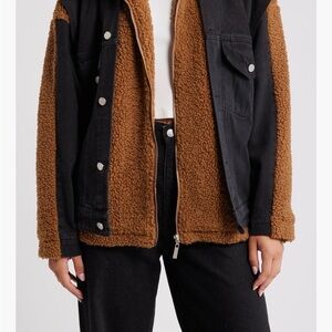 Blank NYC Tan Sherpa Jacket